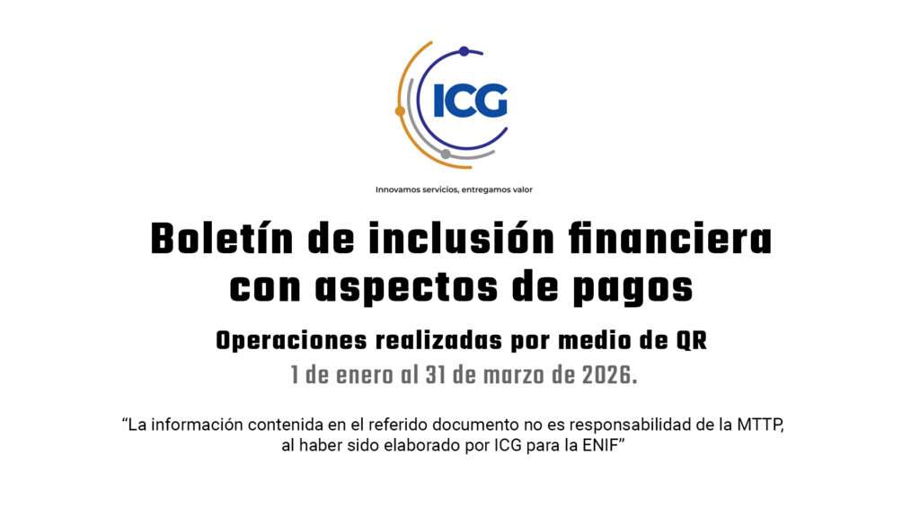 Boletín de inclusión financiera ICG enero marzo 2026 pagos